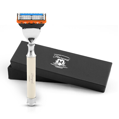 Smart Grip 5 Edge Rasierer für Herren, Minimalistischer Damenrasierer, Körper Gesichtsrasierer, Elfenbein