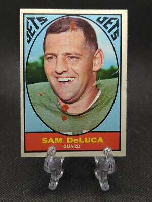 1967 Topps # 92 Sam DeLuca Football Card New York Jets