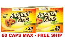 2 PACK Sukunai Kiros MAX 60 CAPS Original Con Mango Africano Bromelina- 60 DAY