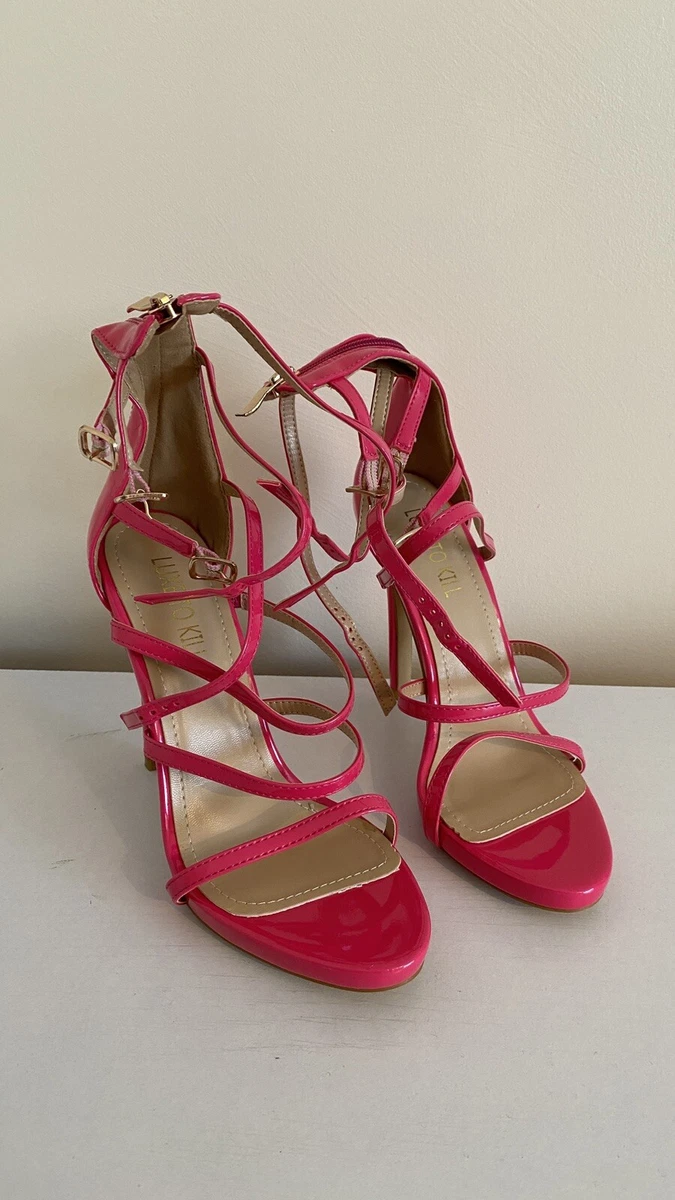 BNWOT Luxe To Kill Pink Slutty Stiletto womens shoes Size 5 High Heels  Strappy | eBay
