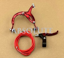 ALL RED CRUISER BIKE REAR BRAKE LEVER CABLE CALIPER BMX VINTAGE SCHWINN BICYCLE.