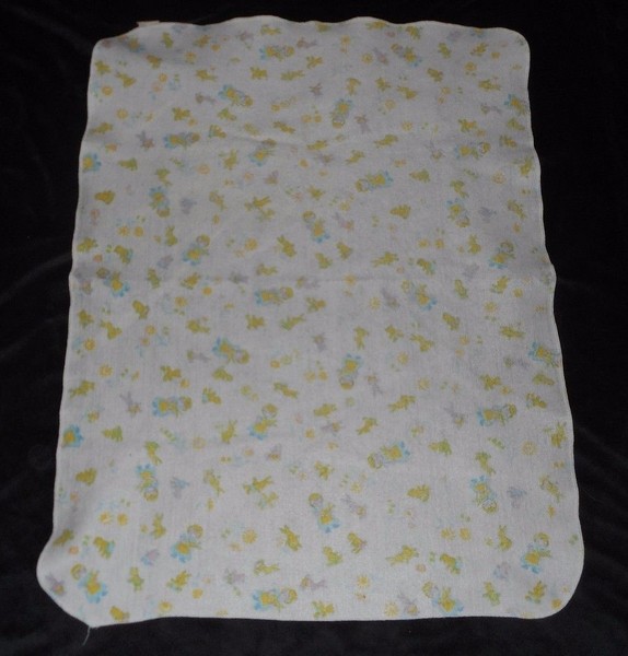 Vintage Chatham Bebe Couverture Rose Jaune Nounours Ours Lapin De Paques Schooner Org
