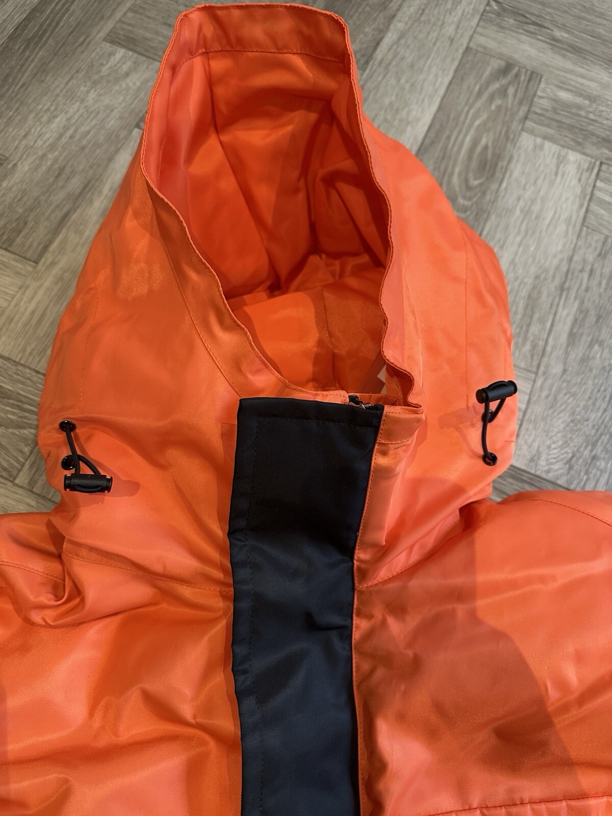 Axel Arigato Mens Jacket Storm Ski Coat Winter Dark Orange Medium Black image 4