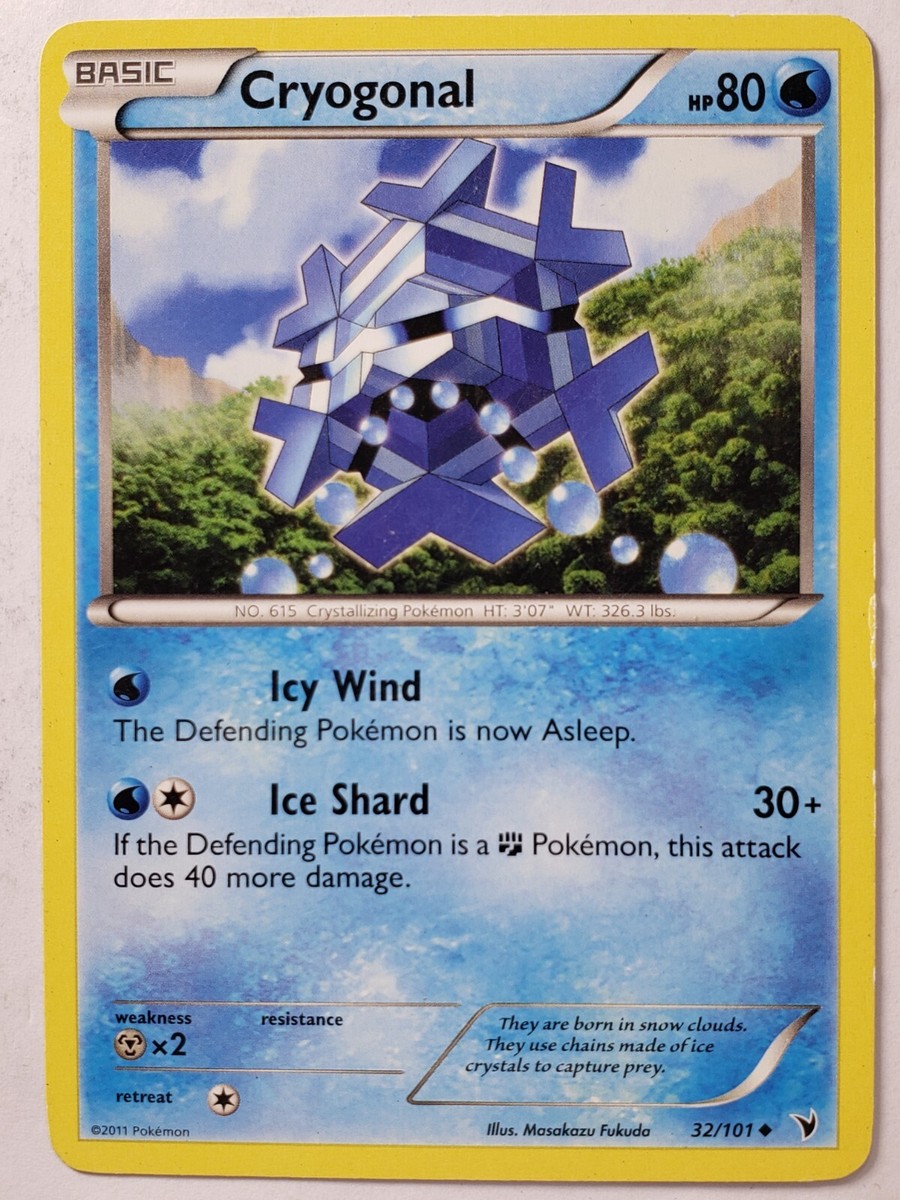 Pokemon Black & White Noble Victories Uncommon Cryogonal #32 Pokemon Black & White Noble Victories Uncommon Cryogonal #32