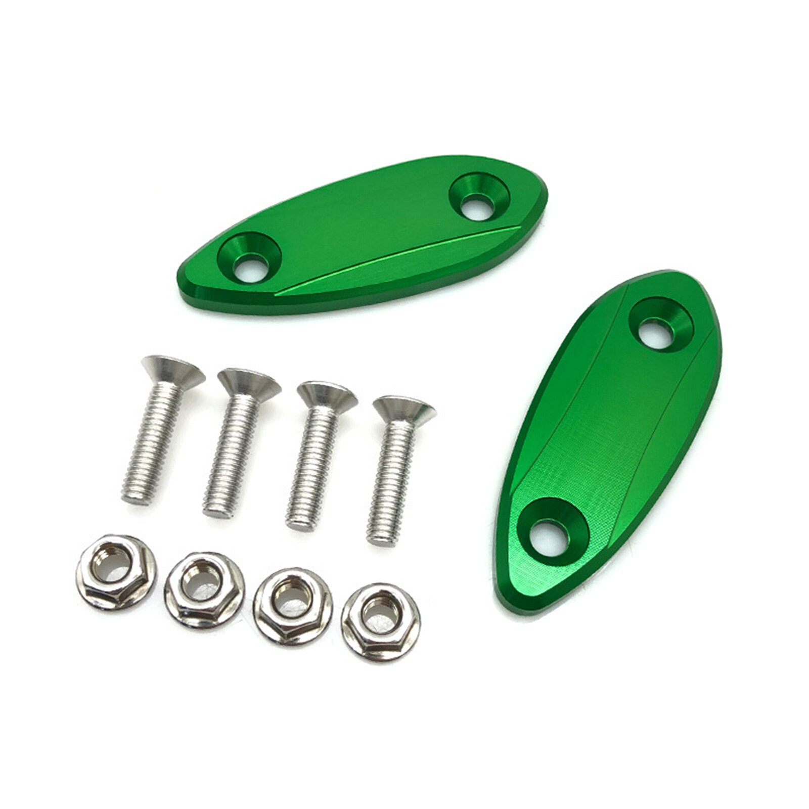Green Mirror Block Off Base Plates For Kawasaki Ninja650 201621 YZFR6