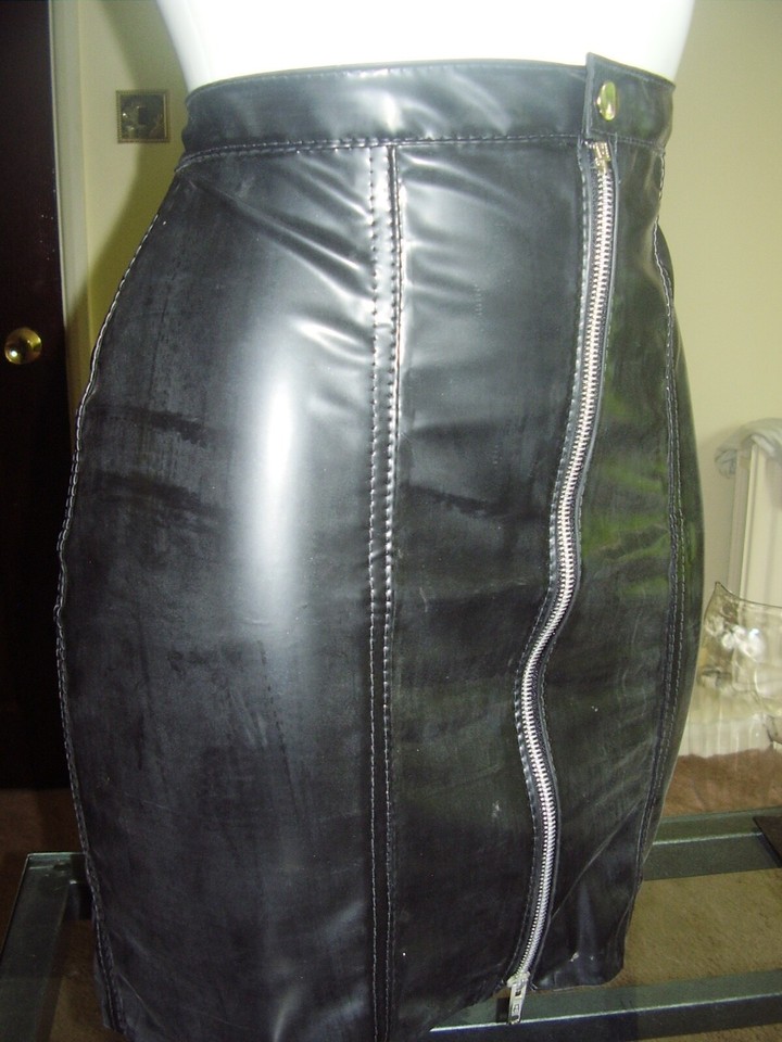 THE FEDERATION RUBBER LATEX ZIP MINI SKIRT ALL SIZES | eBay UK
