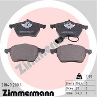 Zimmermann BremsbeläGe Bremsbelegsatz Vorne FüR VW Sharan Ford Galaxy Alhambra