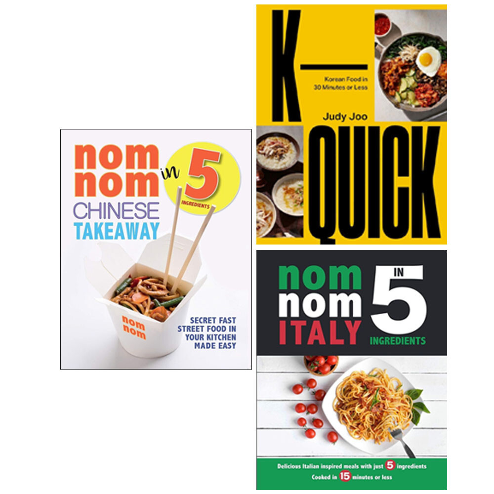 K-Quick Judy Joo (HB), Nom Nom Italy, Nom Nom Chinese Takeaway 3 Books Set