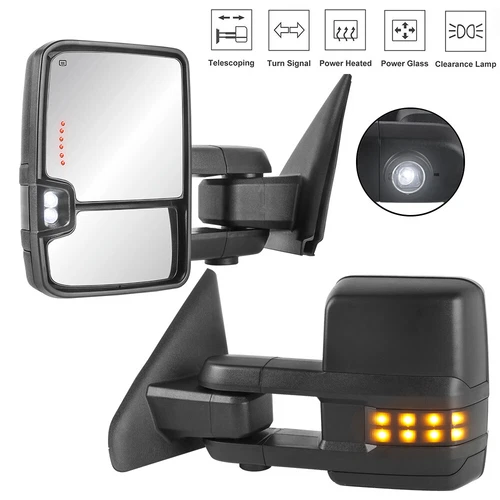 Pair Power Heated Tow Mirrors For 2003-2008 Dodge Ram 1500 2500 3500