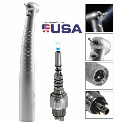 6 Hole Dental Fiber Optic High Speed Handpiece Push Button Standard FDA