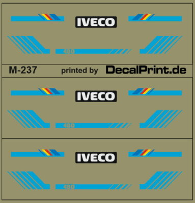 Decals 1 Satz  Iveco TurboStar klein Nr.  M-237 - 1:87 /DL124