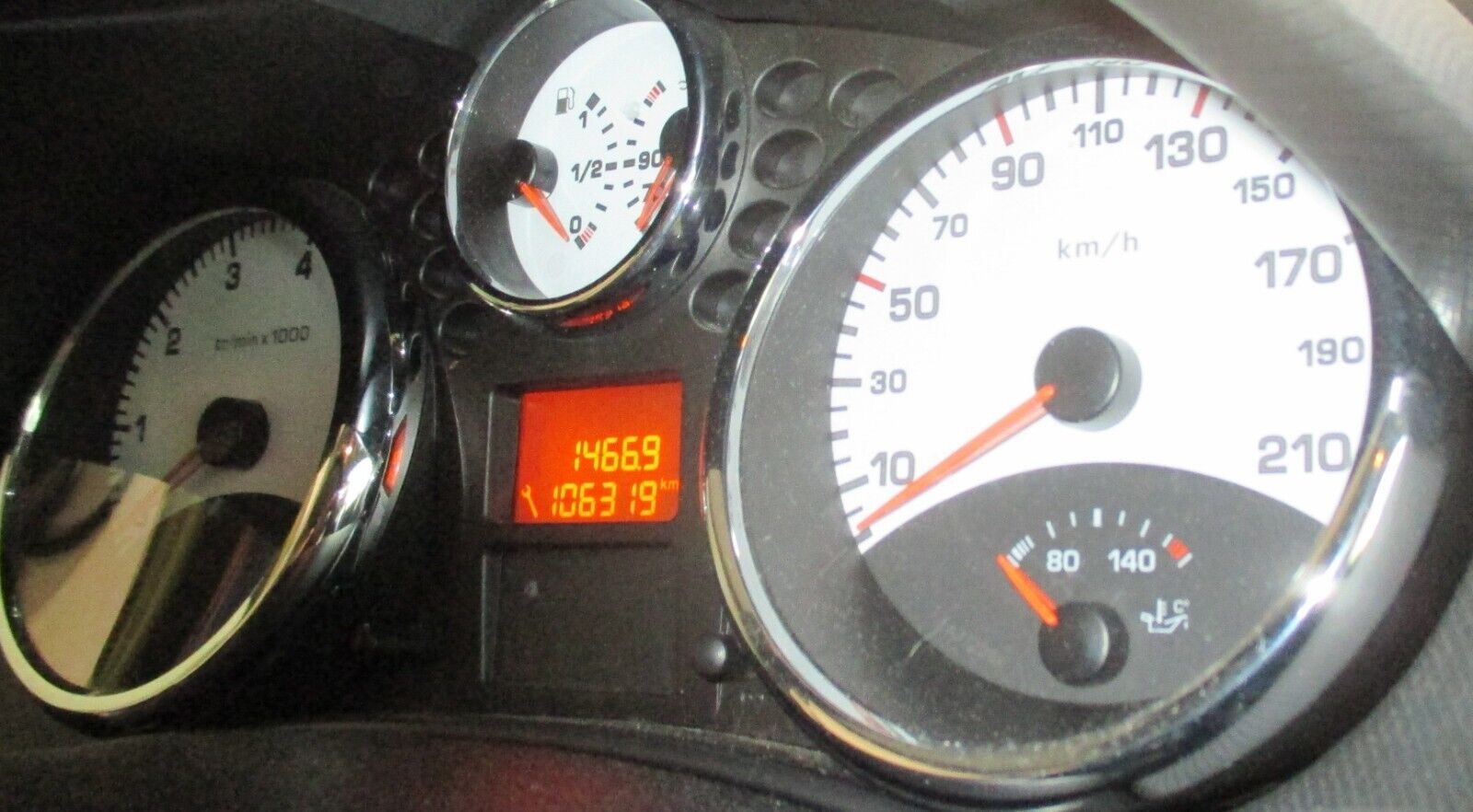 Tachometer Kombiinstrument Peugeot 207 Active Pro 1.6 Benzin, 6106 28,  610628