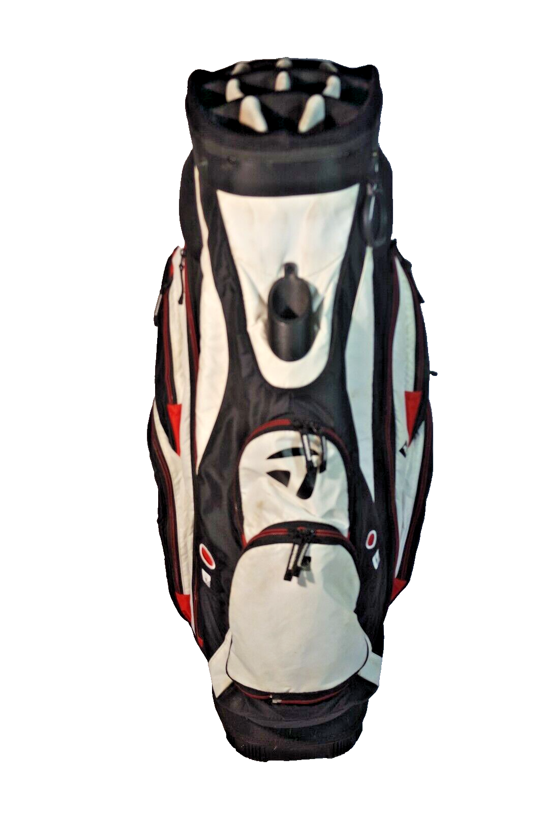 TaylorMade Cart Red Black White Golf Cart Bag 14 Way Single Strap W/Rain Cover eBay