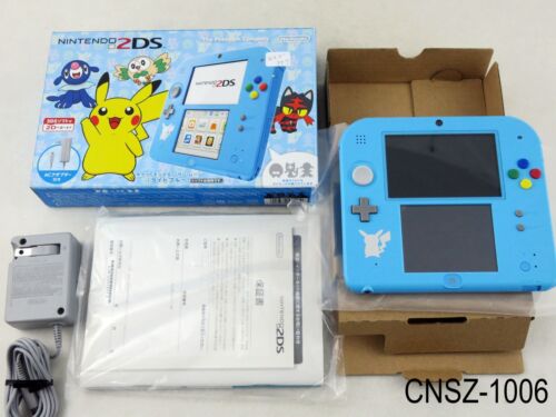 Japanese Nintendo Pokemon Sun Moon Light Blue 2DS Console Japan Import US Seller - Afbeelding 1 van 8