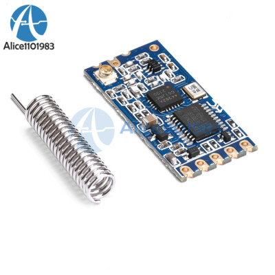 HC-12 SI4438 Wireless Serial Module - 433MHz, 1000m Range, With Antenna, For Bluetooth-like Projects