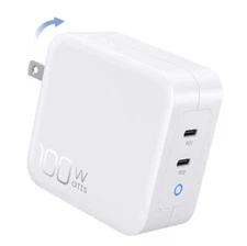 Fast Charging USB-C 100W 2 Ports GaN PD For MacBook Pro/Air Galaxy Wall Charger