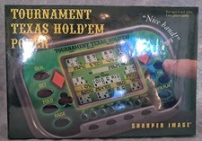 Sharper Image Electronic Handheld Game Tournament Texas Hold em Poker 2004 NEW