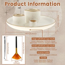 Incense and Candle Holder Safe Ceramic Incense Holder for Meditating xiqAo