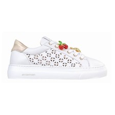 STOKTON 220-036 WHITE/PERFOR TASSEL SNEAKER