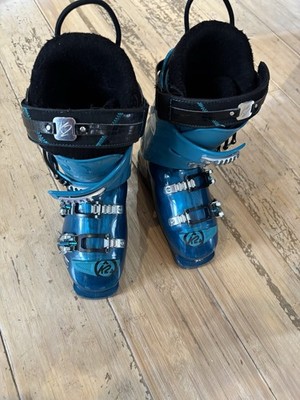 K2 Spyre 11 Ski Boots Black Aqua Blue Women s Sz 22.5 Used
