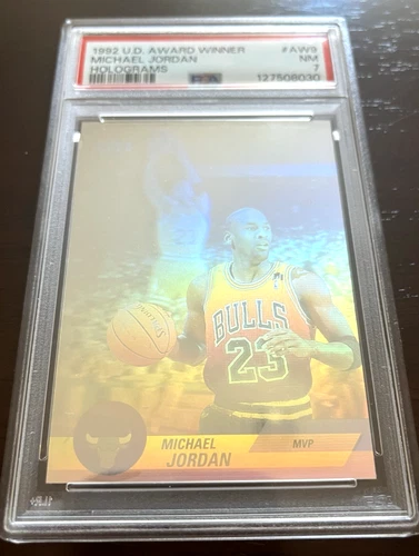 1992-93 Upper Deck #AW9 Michael Jordan Award Winner Chicago Bulls NBA Card PSA 7