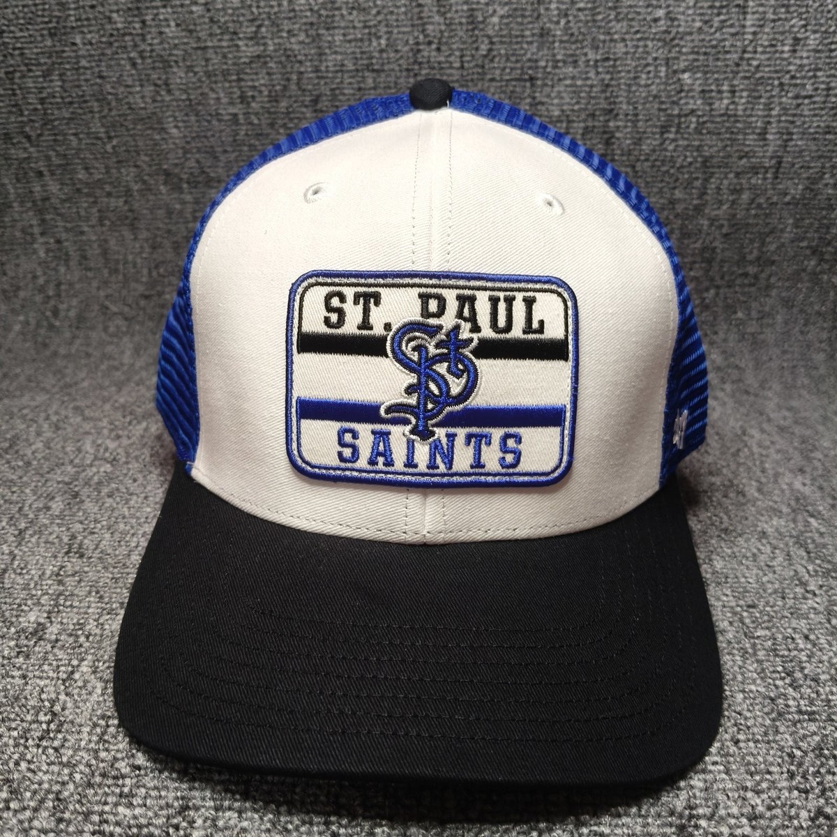 '47 Brand St. Paul Saints MiLB Trucker Hat White Blue Black Snapback C