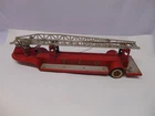 Vintage Tonka Toys fire truck engine ladder and trailer attachment red metal 40"