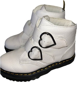 Dr. Doc Martens Devon Heart Platform Buckle Boots — Women's Size 8