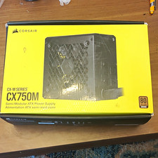 Corsair CX750M 750W ATX Semi-Modular Power Supply, EPS 8-Pin, Black