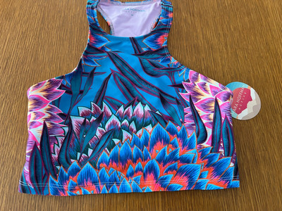 Mara Hoffman, sports bar, printed tropics, NWT, Medium
