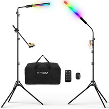 2Pack RGB LED Video Light Wand Stick with Stand, Full Color 2500-9900K Dimmab...
