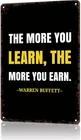 Vintage Tin Metal Signs Home Décor Warren Buffett Quote Poster Retro Funny Alumi