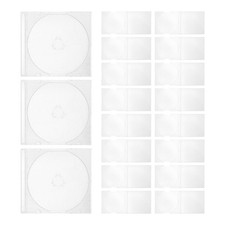 20Pcs Reusable Clear Plastic Mini Cd Jewel Case for 8Cm Disc Storage