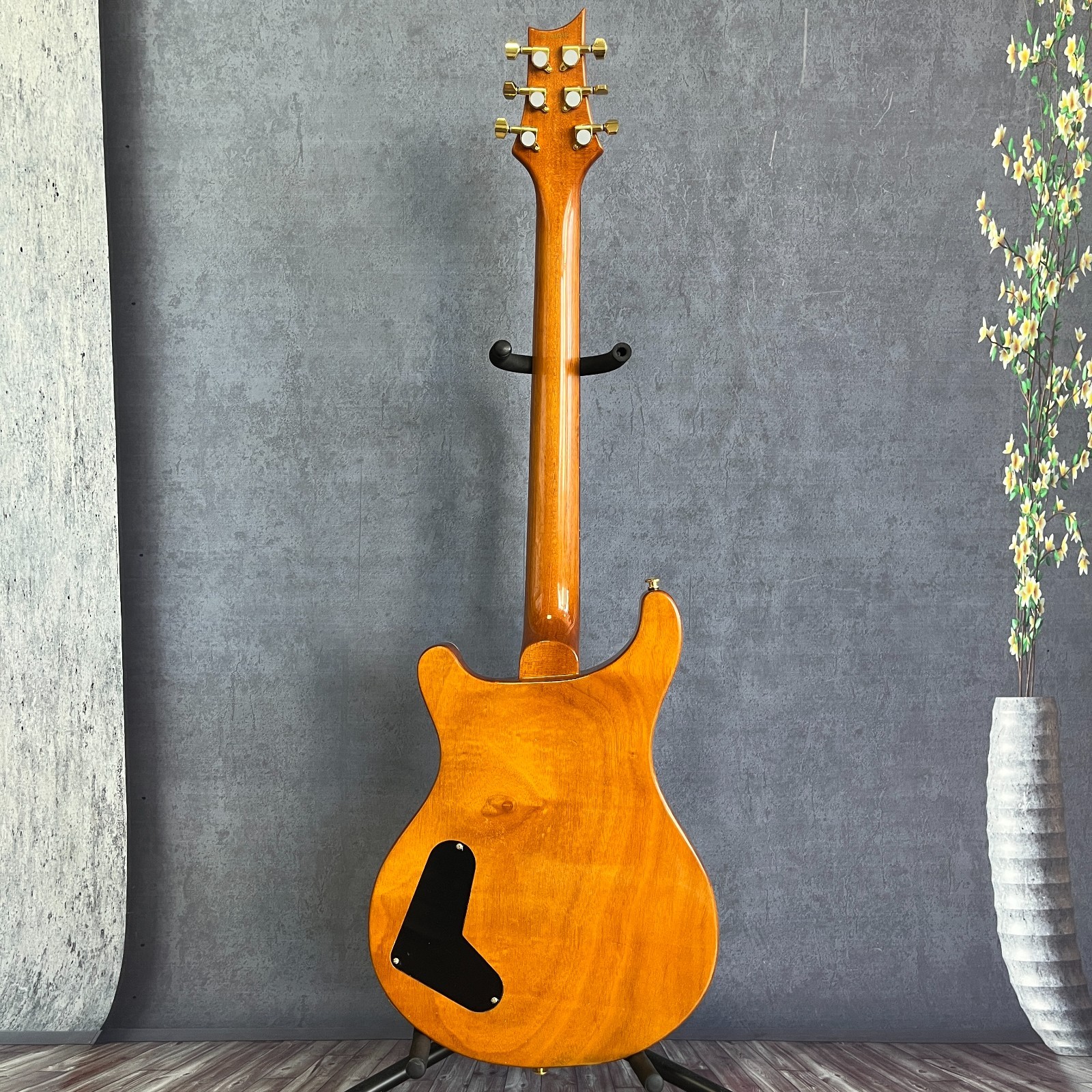 US Warehouse PRS Custom 24 Electric Guitar Blue Flame Top Gold Hardware