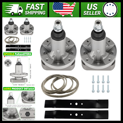 John Deere 42'' Deck Spindle Rebuild Kit with 2 Spindles, Blades & Belt