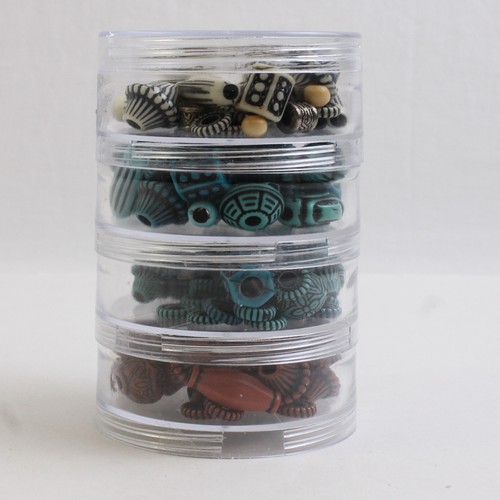 Lot of 170 Plastic Beads for Jewelry Making Assorted Colors