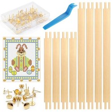 2 Sets Needlepoint Stretcher Bars for Needlework with 40 Tacks - 15cm/20cm 4