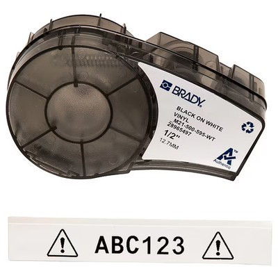 Brady White All Weather Vinyl Labels for Brady M210 and M211, 0.5in