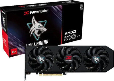 PowerColor Radeon RX 9060 XT Hellhound OC 8GB GDDR6 PCIe 5.0 HDMI 2x DP