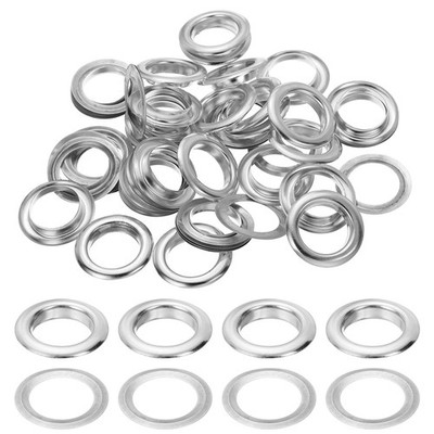 30 Pcs 17mm/11/16'' Metal Eyelets, Eyelets and Grommets Kit Silver