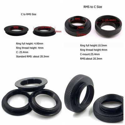 1PC RMS to C Mount Microscope Camera Adapter Female Male 25.4mm RMS Adapter Ring