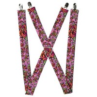 Buckle-Down Suspenders, Born To Blossom Close Up Pink (Us Import)