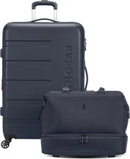 SwissGear 7366 Hardside Expandable Luggage 2-Piece Set (Weekender/27), Navy 