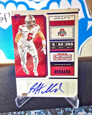 2018 Contenders D.P. FB-Sam Hubbard Auto Draft Ticket Blue Foil SP   250 copies