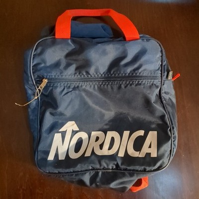 Vintage Nordica Ski Boot Bag Blue Retro 90s Winter Sports Travel Duffel RARE