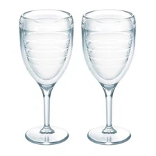 Tervis 9 Oz Wine Glass Set Of 2 Long Stemmed New In Box BOXED SET-PLASTIC