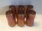 Vintage Indiana Glass Harvest Grape Marigold Carnival Drinking Glasses Set Of 6 — photo 1
