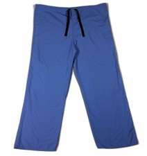 Standard Textile Scrub Pants Unisex Large L Ceil Blue Drawstring Medical Nurse