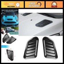 2pcs Hood Air Vents Scoop Bonnet Intake Cover Carbon Fiber Style Universal Fit 2pcs Hood Air Vents Scoop Bonnet Intake Cover Carbon Fiber Style Universal Fit