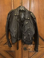 La Roxx Vintage Leather Moto Jacket Size 44